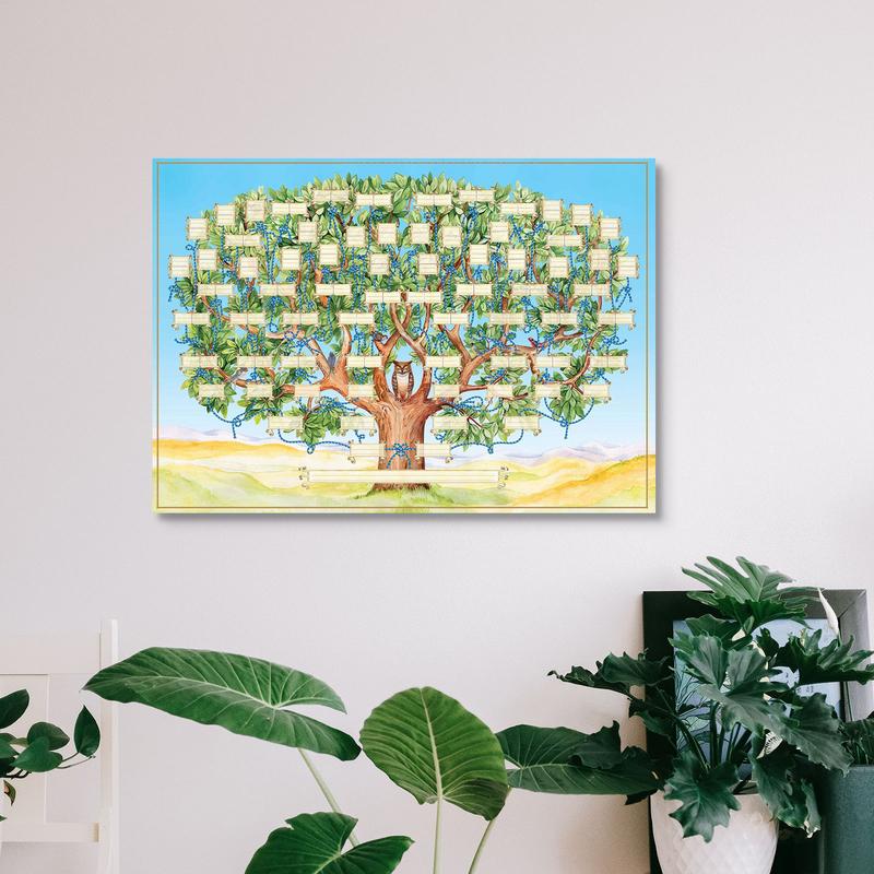 Family Tree Print - Bagan Pohon Keluarga Yang Dapat Diisi